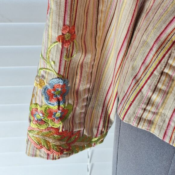 Johnny Was S Floral/embroidered Blazer - Picture 14 of 16